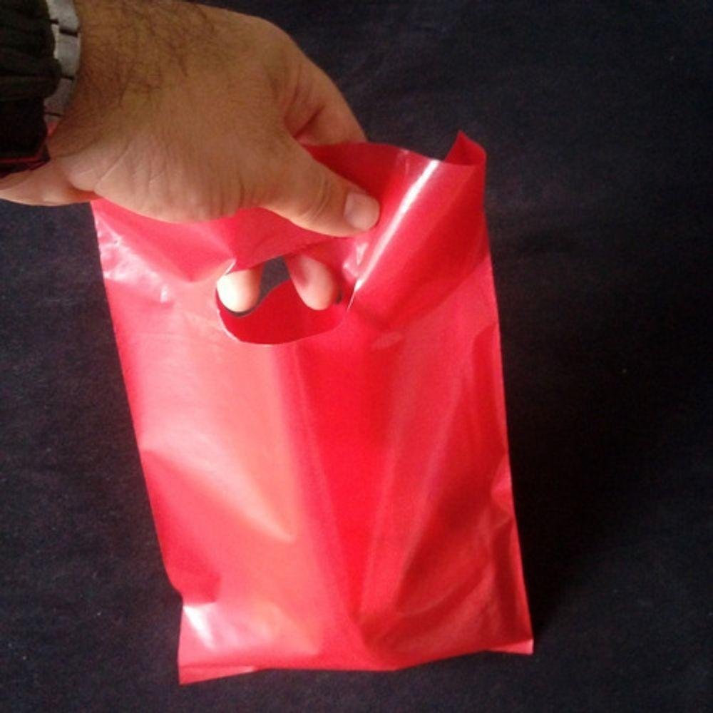 Sacolas Plastica 20x30 Alça Boca de Palhaço 100 Un. Ouro - 15