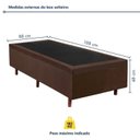 Ver imagem 2 de Cama Box Baú Articulado 188x88x38 Colchoart Marrom
