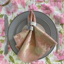 Ver imagem 1 de Kit 30 Guardanapo em Jacquard Rosa e Dourado 40x40cm - Atacado