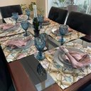 Ver imagem 3 de Kit 30 Guardanapo em Jacquard Rosa Retrô 40x40cm - Atacado