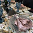 Ver imagem 2 de Kit 30 Guardanapo em Jacquard Rosa Retrô 40x40cm - Atacado