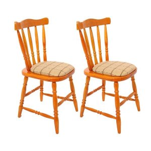 Kit 2 Cadeiras Piratini em Madeira e Estofamento Colonial 155
