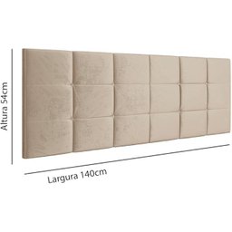 Cabeceira Estofada Suspensa Bia 1.40 Cama Box Casal - Areia - 2