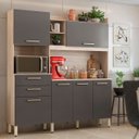 Ver imagem 7 de Kit Cozinha 6 Portas 2 Gavetas Serena Avena/Grafito