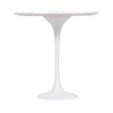 Ver imagem 3 de Mesa Saarinen Lateral Carrara 42cm - Base Branca
