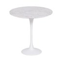 Ver imagem 1 de Mesa Saarinen Lateral Carrara 42cm - Base Branca