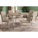 Ver imagem 5 de Mesa P/ Cozinha Reno C/ Tampo 160cm Cromada/nogueira - Kappesberg
