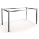 Ver imagem 3 de Mesa P/ Cozinha Reno C/ Tampo 160cm Cromada/nogueira - Kappesberg