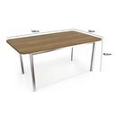 Ver imagem 2 de Mesa P/ Cozinha Reno C/ Tampo 160cm Cromada/nogueira - Kappesberg