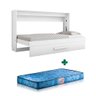 Cama De Parede Solteiro Dobrável Branca Framar Com Colchão Gazin - 2