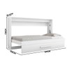 Cama De Parede Solteiro Dobrável Branca Framar Com Colchão Gazin - 4