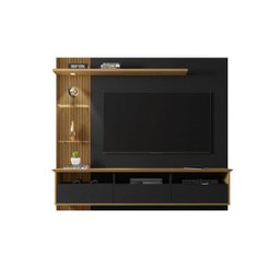 Painel trend para tv até 60 preto/cinamomo/ripado - 2