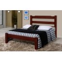 Ver imagem 1 de Cama Casal Veneza de Madeira Maciça Tauari - Cor Mogno