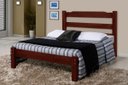 Ver imagem 1 de Cama Casal Veneza de Madeira Maciça Tauari - Cor Mogno