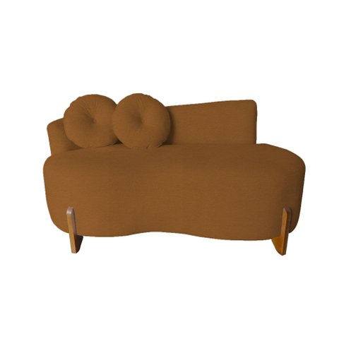 Namoradeira Lounge Bouclé com 2 Almofadas 150 Cm - Design Moderno e Confortável