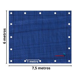 Lona Plástica Impermeável 70Gsm 7,5 x 6 com 2 Cordas 12 Metros Iwlpc756 Importway - 2