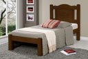 Ver imagem 1 de Cama Solteiro Paris de Madeira Maciça Tauari - Cor Castanho