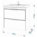 Ver imagem 3 de Gabinete Balcão Suspenso Frente Espelho Lavatório Califórnia Banheiro 1 Porta 1 Gaveta Marrom