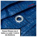Ver imagem 4 de Lona Plástica Impermeável 70gsm 6 x 4 Metros Azul IWLP64 Importway