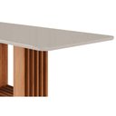 Ver imagem 6 de Mesa Multiuso Cozinha Cimol Ariela C/ Tampo Madeirado Vidro Reto 210cm Cinamomo/off White