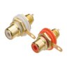 Kit 5 Pares Jack Rca P/ Painel Gold 6mm Br/vm - 1