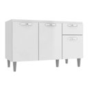 Ver imagem 2 de Balcão Pia 3 Portas 1 Gaveta Novo Tempo Light 120Cm Branco