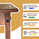 Ver imagem 3 de Jogo Mesa Jantar com 4 Cadeiras Madeira Vintage Chocolate Cozinha Clássico Retrô Compacta Reforçada