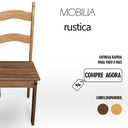 Ver imagem 4 de Jogo Mesa Jantar com 4 Cadeiras Madeira Vintage Chocolate Cozinha Clássico Retrô Compacta Reforçada