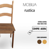 Jogo Mesa Jantar com 4 Cadeiras Madeira Vintage Chocolate Cozinha Clássico Retrô Compacta Reforçada - 4