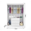 Ver imagem 4 de Guarda Roupa Infantil Ane com 4 Portas - Branco