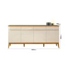 Ver imagem 2 de Buffet / Balcão / Bancada / Aparador Mag Retrô 1.90m 4 Gavetas + 4 Portas com Pés em Madeira Maciça