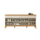 Ver imagem 3 de Buffet / Balcão / Bancada / Aparador Mag Retrô 1.90m 4 Gavetas + 4 Portas com Pés em Madeira Maciça