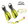Kit de Mergulho Máscara Koy Midi + Snorkel + Nadadeira kids Infantil - Rosa - 32/37 - 1