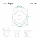 Ver imagem 3 de Assento Sanitário em MDF Aspen Branco para bacia Deca