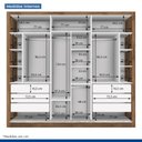 Ver imagem 6 de Guarda Roupa Casal 3 Portas 6 Gavetas Nápoli -Mt- Rei de Casa Freijó