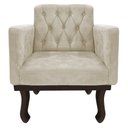 Ver imagem 7 de Kit Diva Recamier Juliana 140cm Lado Esquerdo e 02 Poltronas Classic Linho Bege - Amarena Móveis