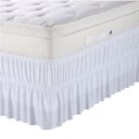Ver imagem 2 de Saia Para Cama Box Casal Queen Branca Elástico Duplo