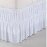 Saia Para Cama Box Casal Queen Branca Elástico Duplo - 3