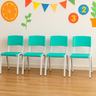 Kit 4 Cadeiras Infantil Iso Azul Turquesa Brinquedoteca Escolas Ecomhome - 1