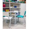Kit 4 Cadeiras Infantil Iso Azul Turquesa Brinquedoteca Escolas Ecomhome - 8