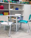 Ver mais imagens de Kit 4 Cadeiras Infantil Iso Azul Turquesa Brinquedoteca Escolas Ecomhome