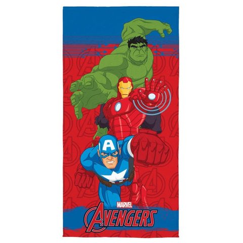 Toalha Aveludada Avengers 70cm x 1,40M com 1 Peça