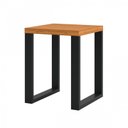 Ver imagem 2 de Mesa de Canto Quadrada Industrial Freijó/preto - Dalla Costa