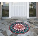 Ver imagem 2 de Mandala Indiana Piso Mosaico Vitral Árabe Cerâmico Tamanho 300cm