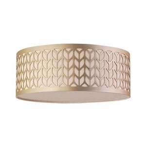 Luminária Plafon Cúpula Recorte Bronze 50x15 3E27 Bivolt