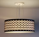 Ver imagem 2 de Lustre Pendente Cúpula Recorte Preto 40X15 2E27 Bivolt