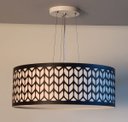 Ver imagem 4 de Lustre Pendente Cúpula Recorte Preto 40X15 2E27 Bivolt