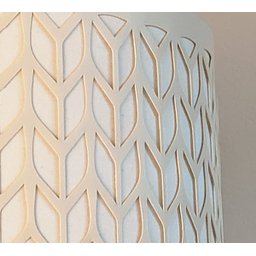 Lustre Pendente Cúpula Recorte Bege 50X15 3E27 Bivolt - 3