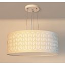 Ver imagem 2 de Lustre Pendente Cúpula Recorte Bege 50X15 3E27 Bivolt