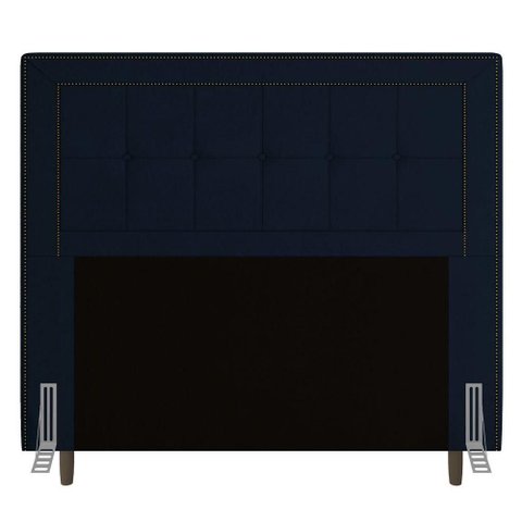 Cabeceira Box Queen Size 160cm Azul Marinho